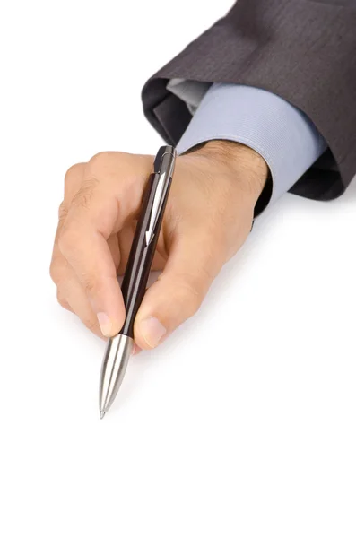 Business concept with hand writing on white — Stock Photo, Image