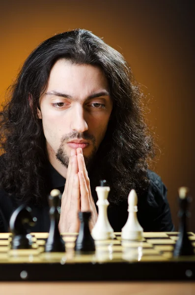 Chess player playing his game — Stock Photo, Image