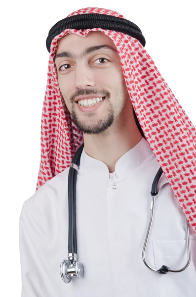 Genç Arap doktor stetoskop ile — Stok fotoğraf