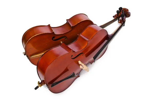 Instrumentos musicais isolados sobre branco — Fotografia de Stock
