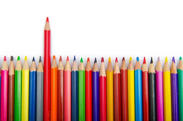 Crayons de couleur dans le concept de créativité — Photo
