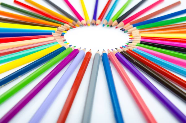 Färg pennor i kreativitet koncept — Stockfoto