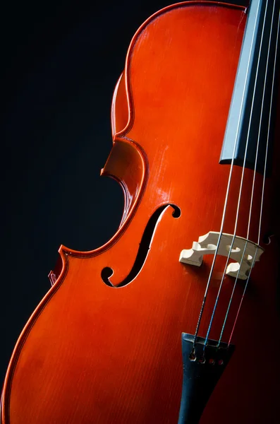 Concepto musical- primer plano del violonchelo —  Fotos de Stock