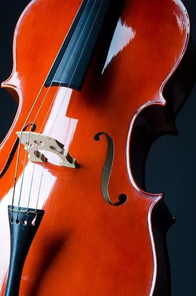 音乐概念-关闭起来的大提琴 — 图库照片