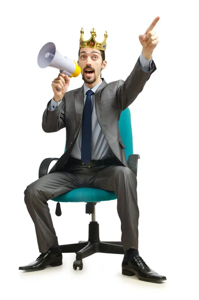 Mann sitzt auf dem Stuhl — Stockfoto