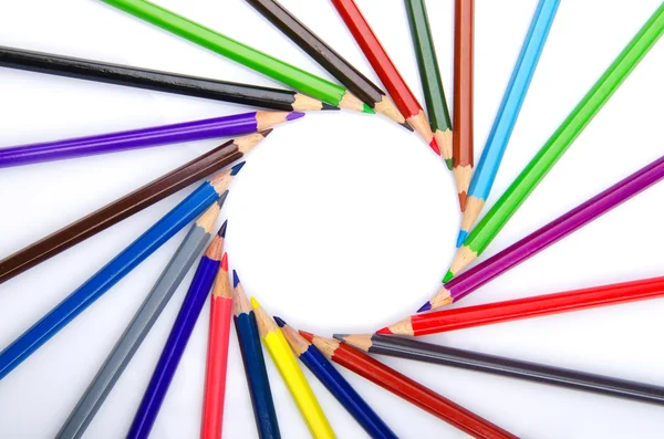 Lápis de cor no conceito de criatividade — Fotografia de Stock