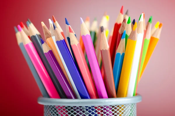 Colour pencils in creativity concept — Stock Photo, Image