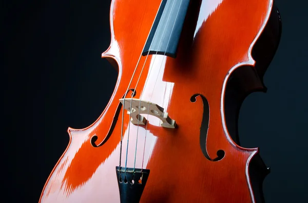 音乐概念-关闭起来的大提琴 — 图库照片