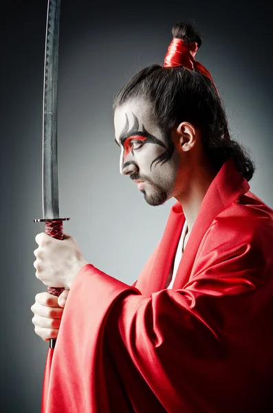 Japans acteur met zwaard — Stockfoto