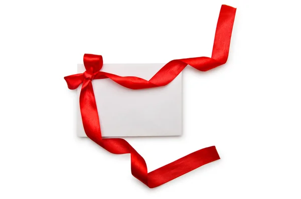 Envelope com fita colorida em branco — Fotografia de Stock