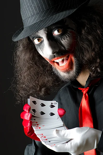 Joker z karty w studio strzelać — Zdjęcie stockowe