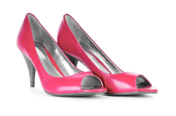 Červené ženské boty v módní koncept — Stock fotografie
