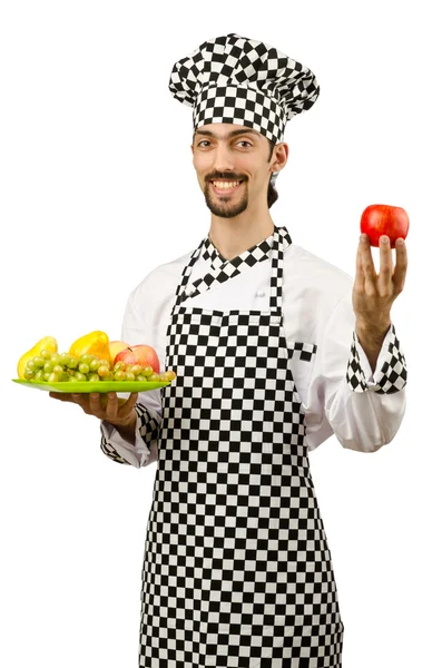 Mannelijke cook in het schort — Stockfoto