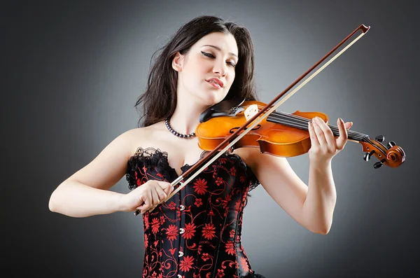 Samice houslista pozadí — Stock fotografie