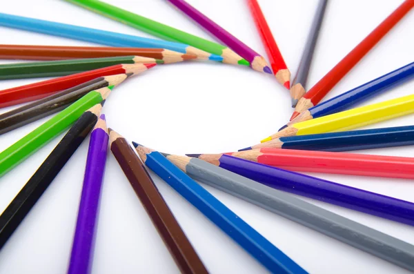 Lápis de cor no conceito de criatividade — Fotografia de Stock