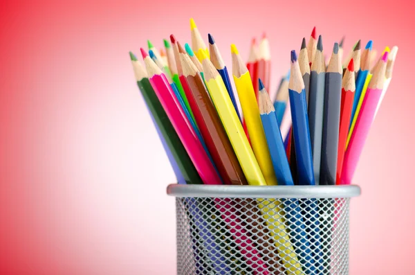 Colour pencils in creativity concept — Stock Photo, Image