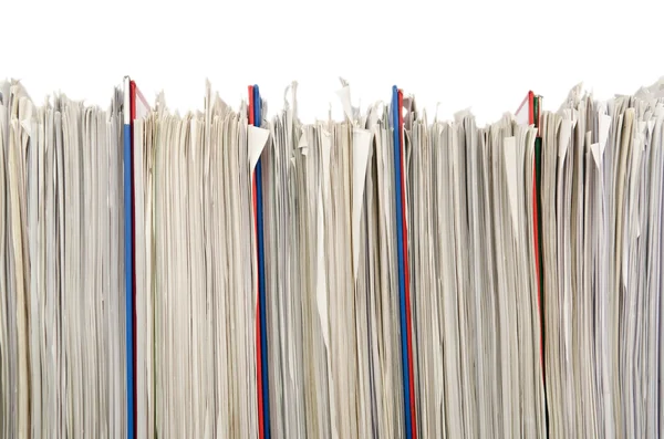 Pile of folders full of papers — Stock Photo, Image