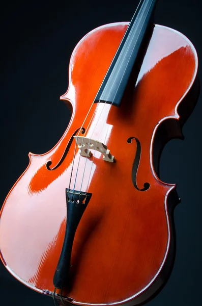 Muzyka koncepcja bliska z wiolonczela — Zdjęcie stockowe