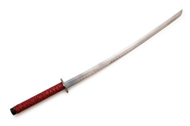 Japanese sword takana isolated on white clipart