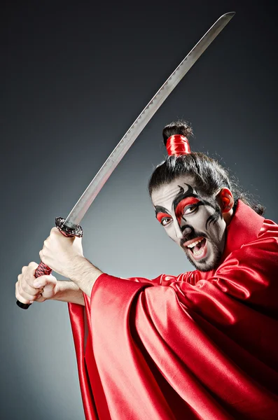 Acteur japonais avec épée — Photo
