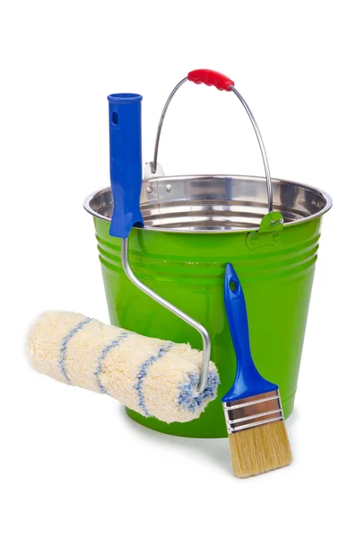 Painter's tools isolated on the white — Stock Photo, Image