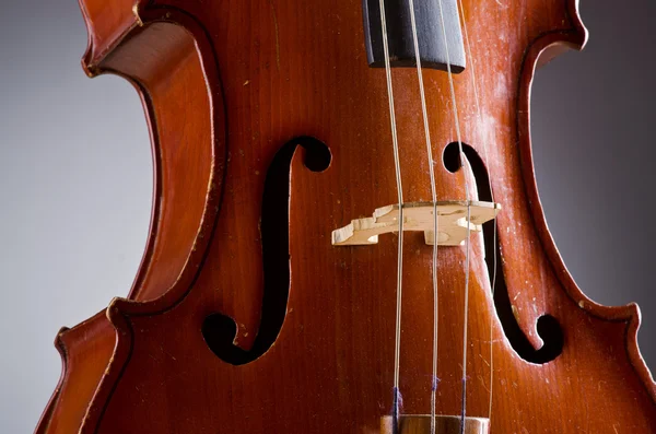 Music Cello in the dark room — Stock Photo, Image
