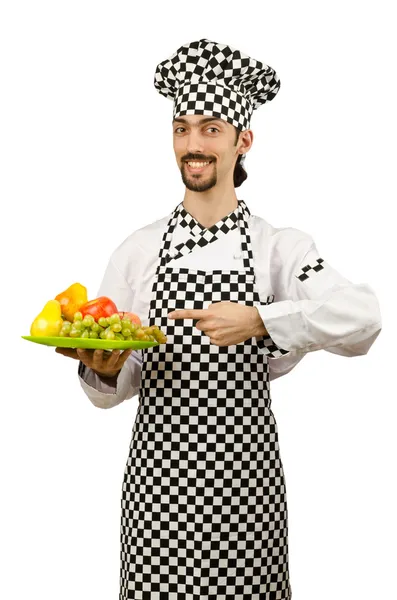 Mannelijke cook in het schort — Stockfoto