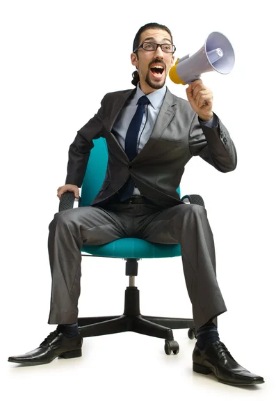 Hombre sentado en la silla —  Fotos de Stock