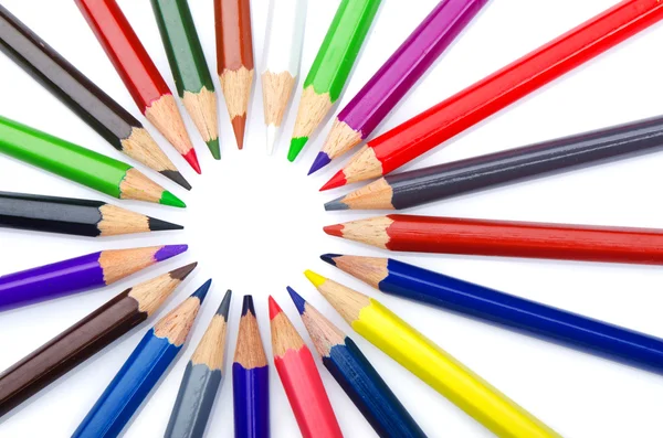 Μολύβια χρώματος στην έννοια της δημιουργικότητας — Φωτογραφία Αρχείου