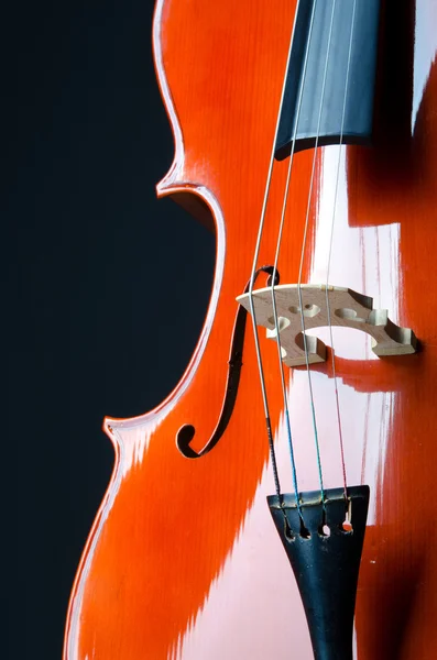 Music concept- close up of cello — Stock Photo, Image
