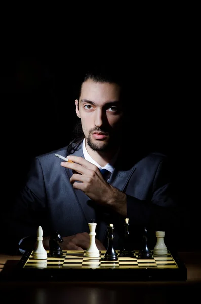 Zijn spel schaker — Stockfoto