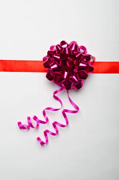 Celebration ribbons on white background — Stock Photo, Image