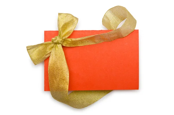 Envelope com fita colorida em branco — Fotografia de Stock