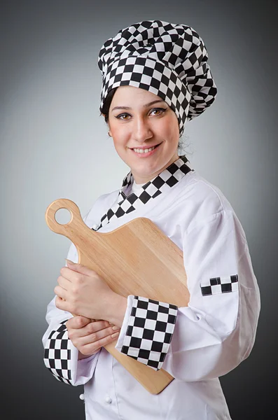 Beyaz tenli kadın aşçı. — Stok fotoğraf