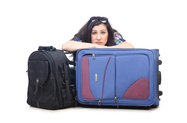 Tatil için seyahat etmek hazırlık kız — Stok fotoğraf