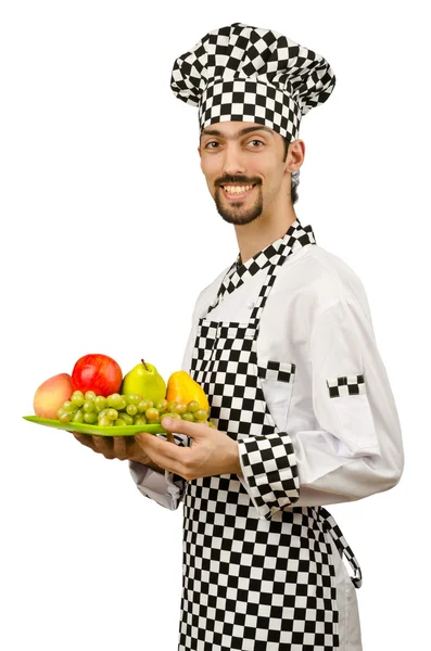 Homme cuisinier dans le tablier — Photo