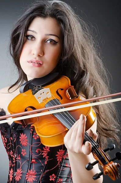 Violinista femminile sullo sfondo — Foto Stock