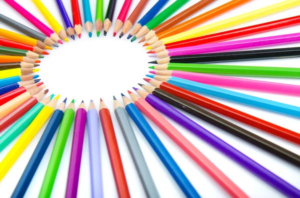 Yaratıcılık kavramı içinde renkli kalemler — Stok fotoğraf