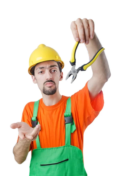 Repairman in coveralls in industrial concept — Stock Photo, Image