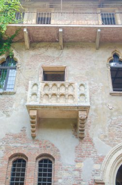 Famous Juliet balcony in Verona clipart