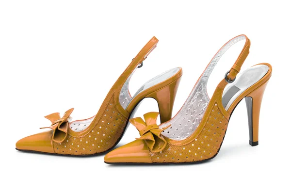 Female shoes on white background — Stock Photo, Image
