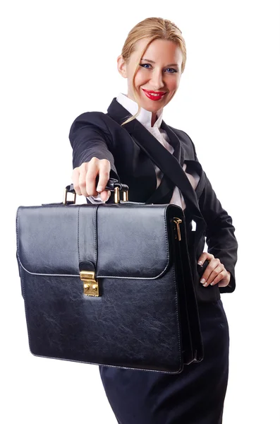 Biznesmen kobieta na białym tle — Zdjęcie stockowe