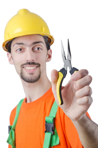 Repairman in coveralls in industrial concept — Stock Photo, Image