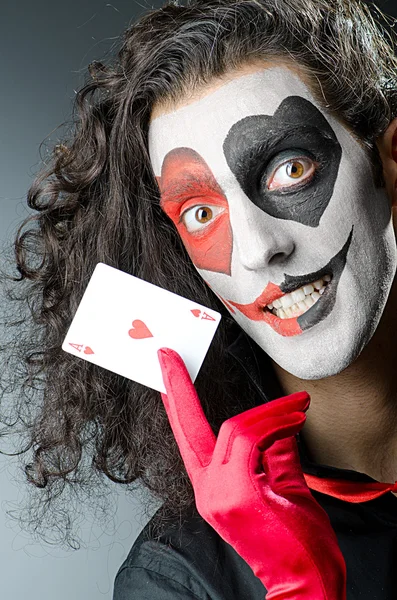 Joker con maschera in studio — Foto Stock