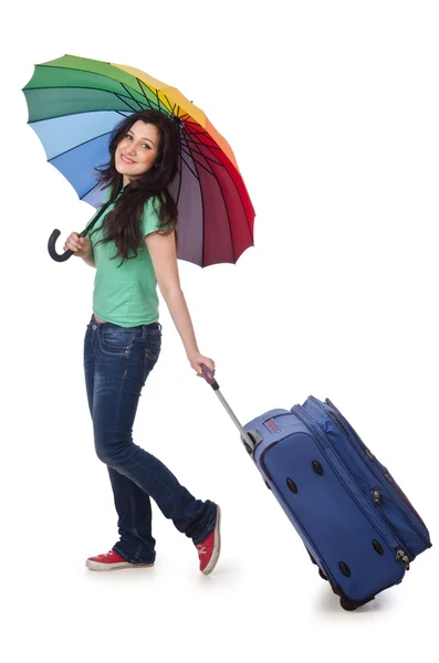 Girl preparing for her summer vacation — Stock Photo, Image