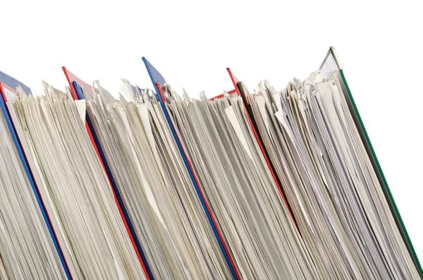Pile of folders full of papers — Stock Photo, Image