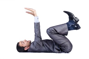 Businessman posing for conceptual photo clipart