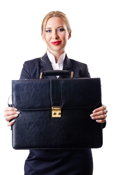 Vrouw zakenman geïsoleerd op de witte — Stockfoto