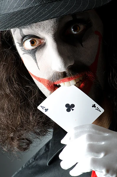Joker kártya stúdió lő — Stock Fotó