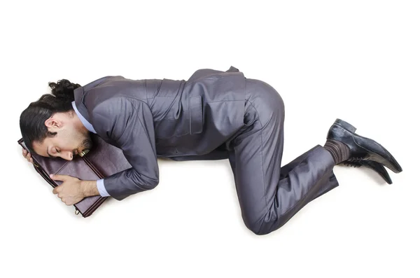 Homem de negócios morto no chão — Fotografia de Stock